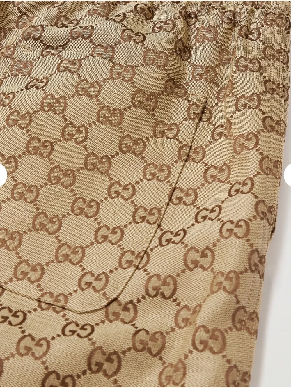 Gucci Beige and Brown All-Over GG Camp Shirt